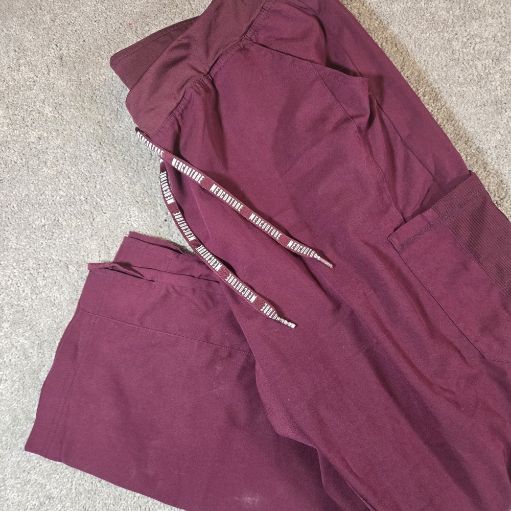 Med Couture Touch Jogger Scrub Pants Womens XL Maroon Cargo Pocket Medical